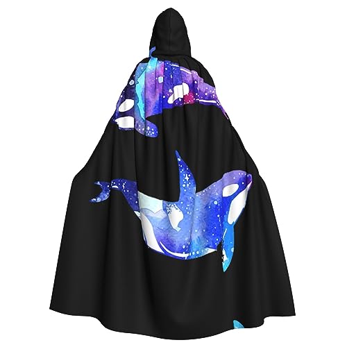 Orca Killer-Wal-Aufdruck, Kapuzenumhang, Halloween, Weihnachten, Cosplay-Kostüm von Cattpa