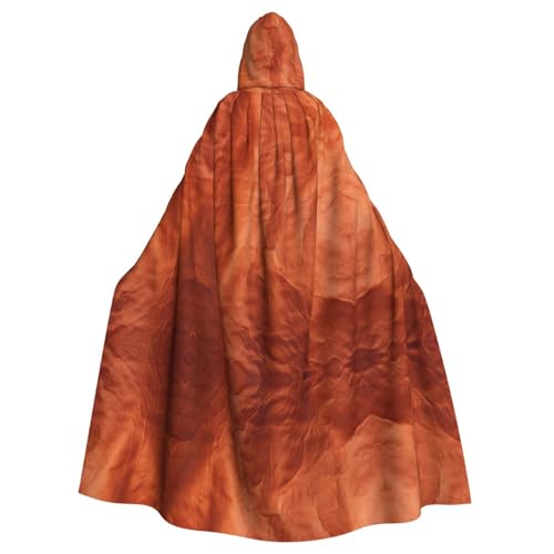 Rotbrauner Kapuzenumhang aus Rindsleder, Halloween-Kapuzenumhang, Halloween, Weihnachten, Cosplay-Kostüm von Cattpa