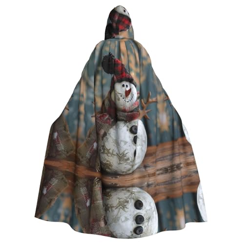 Winter-Umhang mit Schneemann, 1 Druck, Halloween-Kapuzenumhang, Halloween, Weihnachten, Cosplay-Kostüm von Cattpa