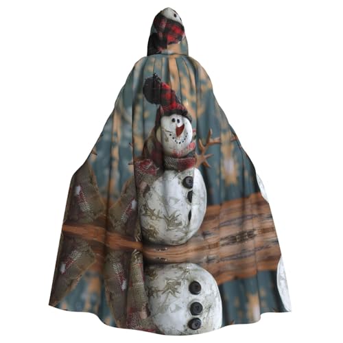 Winter-Umhang mit Schneemann-Druck, Halloween-Kapuzenumhang, Halloween, Weihnachten, Cosplay-Kostüm von Cattpa