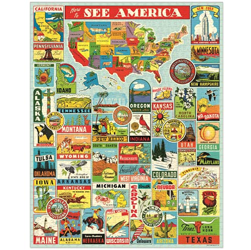 Cavallini 1000 Piece Puzzle, See America (PZL/USA) von Cavallini Papers & Co