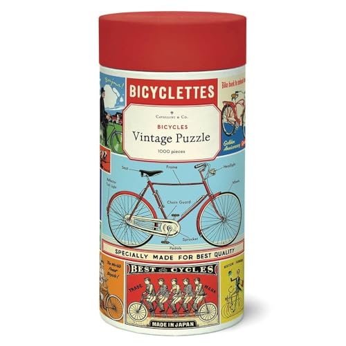 Cavallini Vintage Puzzle Bicycles, Fahrräder 1000 Teile von Cavallini