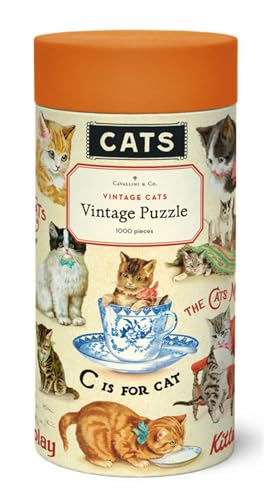 Cavallini & Co. Puzzle Vintage Katzen – 1000 Teile (PZL/VINCAT) von Cavallini
