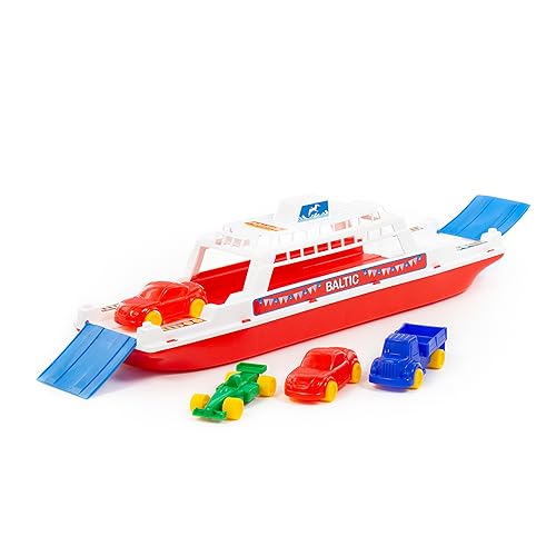 Polesie Fähre Schiff mit 4 Autos und beweglichen Rampen von Polesie