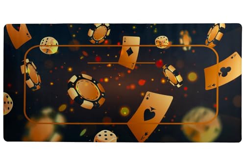 Pokermatte Casino - Pokermatte - Pokerteppich - Pokermatte - Poker-Decke - Pokerteppich - Poker - Spielmatte - Gummi - 160 x 80cm - Rutschfest - Puzzlematte - Spielmatte - Poker Spielmatte von Cave & Garden
