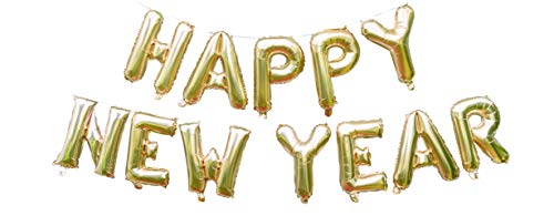 Cavore Luftballon Happy New Year Banner in Gold metallic – XL Schriftzug-Girlande zum Aufhängen für eine stilvolle Silvester Deko 2024 Cavore Luftballon Happy New Year Banner in Gold metallic – XL Schriftzug-Girlande zum Aufhängen für eine stilvolle Silvester Deko 2024 von Cavore