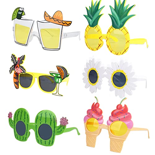 CavspkArt 6 Paar Party-Sonnenbrillen, lustige Hawaii-Brille, Sommerparty, Kostüm-Sonnenbrille für Erwachsene, Foto-Requisiten, tropische Kostüme, Strandparty-Dekorationen CavspkArt 6 Paar Party-Sonnenbrillen, lustige Hawaii-Brille, Sommerparty, Kostüm-Sonnenbrille für Erwachsene, Foto-Requisiten, tropische Kostüme, Strandparty-Dekorationen von CavspkArt