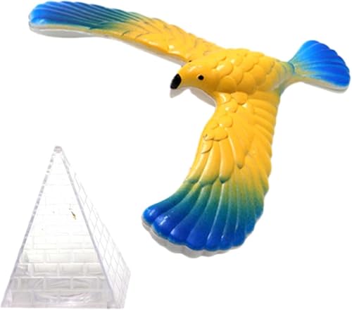 Balance Bird Toy, Balancing Bird Clear Triangle Stand, Classic Educational Toys, Toy Bird That Can Balance Gravityy Finger for Adults, Eagles Stocking Stuffers Parties Favors Science Kits von Cawhui