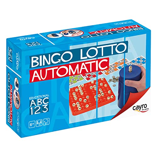 Cayro – Bingo – ab 6 Jahren – automatisches Modell – lustiges Tischspiel – für Kinder und Erwachsene – inklusive 48 verschiedenen Karten – ideal für 2 bis 8 Spieler von Cayro