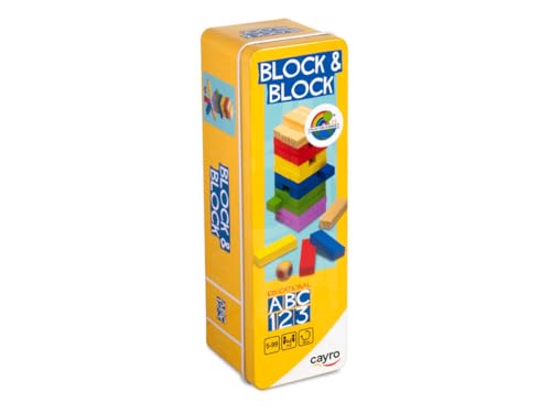 Cayro - Block & Block Metal Box - Skills Set, Fester Puls und Entscheidung - Farbstruktur - Stapelblöcke - + 2 Spieler von Cayro