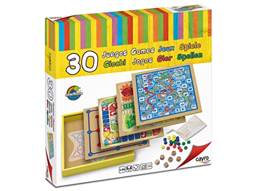 Cayro – Brettspiel aus Holz – 30 Verschiedene Spiele – Parcheesi, Gans, chinesische Dame oder das Treppenspiel – klassisches Brettspiel für Kinder und Erwachsene – Lernspiel Cayro – Brettspiel aus Holz – 30 Verschiedene Spiele – Parcheesi, Gans, chinesische Dame oder das Treppenspiel – klassisches Brettspiel für Kinder und Erwachsene – Lernspiel von Cayro