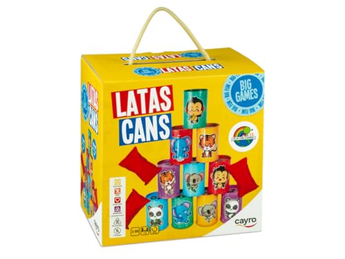 Cayro – Cans – Dosen- und Sackwurfspiel – Knock Down The Tower – Kinderspiel – Geburtstagsgeschenk – Spaß – Alter 3–99 – + 2 Spieler von Cayro