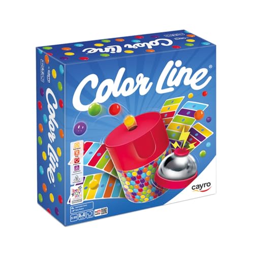 Cayro – Color Line – ab 5 Jahren – Action und Geschwindigkeit – lehrreiches und unterhaltsames Brettspiel – Kinder und Erwachsene – mit Glocke und Bällen – für 2 bis 4 Spieler von Cayro