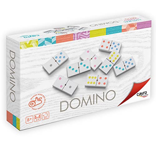 Cayro – Dominosteine ​​– ab 6 Jahren – modernes und dekoratives Modell – klassisches Tischspiel für Kinder und Erwachsene – aus Naturholz – für 2 bis 6 Spieler - 150-3615 von Cayro