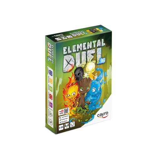 Cayro - Elemental Duel - + 6 Jahre - Brettspiel für Kinder und Erwachsene - Spiele mit den Elementen der Natur - Kartenspiel - für 2 Spieler von Cayro