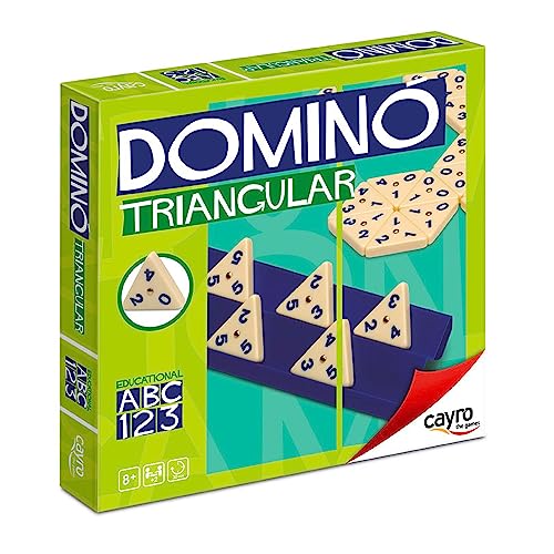 Cayro – Hochwertige dreieckige Dominosteine ​​– 56 Teile – Verschiedene Muster/Farben – klassisches Brettspiel – leicht zu transportieren – Spaß für die ganze Familie von Cayro
