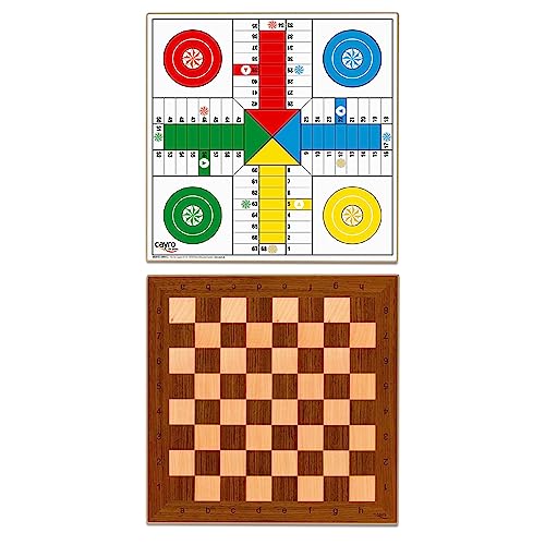 Cayro – Ludo- und Schachbrett aus Holz – Traditionelles Spiel – Entwicklung kognitiver Fähigkeiten - Hergestellt aus hochwertigem Holz – klassisches und Elegantes Design – perfekt von Cayro