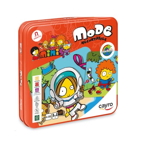 Cayro – Modus-Ausschnitte – Verkleiden Sie Sich und wechseln Sie die Kleidung der Minis – entwickeln Sie Fantasie – lustige Brettspiele für Kinder – 1 Spieler – zwischen 4 und 99 Jahren von Cayro