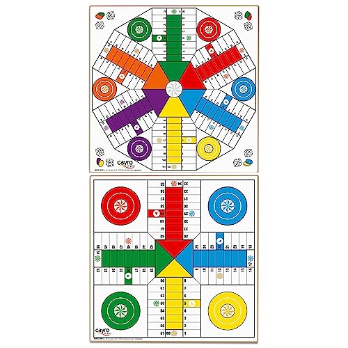 Cayro - Parcheesi - Brett - Holz - Für 4 bis 6 Spieler - Abmessungen: 40 x 40 cm - Langlebig und leicht zu transportieren - Ideal für die ganze Familie - Garantierter Spielspaß. von Cayro