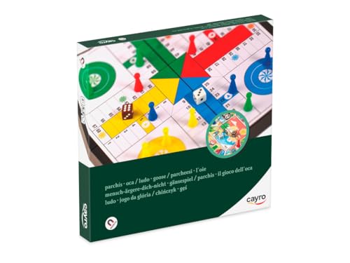 Cayro - Parcheesi - Magnetische Gans - 2 in 1 - Tragbares Brettspiel mit magnetischen Chips für unterwegs - Leicht zu transportieren - Lernspiel für Kinder und Erwachsene - Inklusive Chips und Würfel Cayro - Parcheesi - Magnetische Gans - 2 in 1 - Tragbares Brettspiel mit magnetischen Chips für unterwegs - Leicht zu transportieren - Lernspiel für Kinder und Erwachsene - Inklusive Chips und Würfel von Cayro