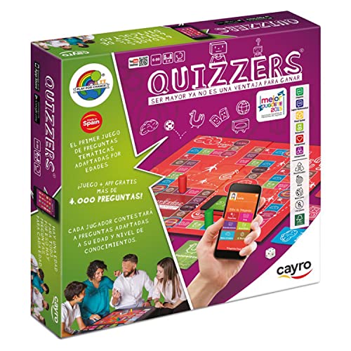 Cayro – Quizzer – ab 6 Jahren – Mobile App – Brettspiel – Kinder und Erwachsene – thematische Fragen, angepasst an das Alter des Spielers – 2 bis 4 Spieler von Cayro
