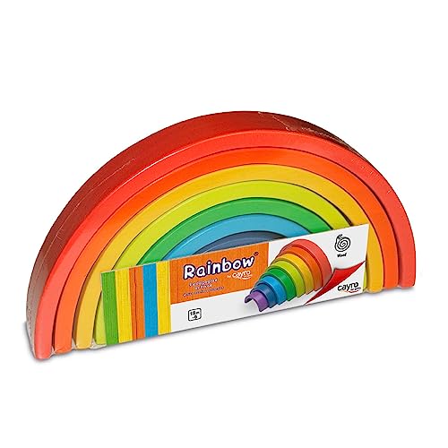 Cayro – Regenbogen – Spiel für Babys – Entwicklung kognitiver Fähigkeiten – Brettspiel – REGT Kreativität und Fantasie an – lebendige und attraktive – fördert die Augen- und Handkoordination von Cayro