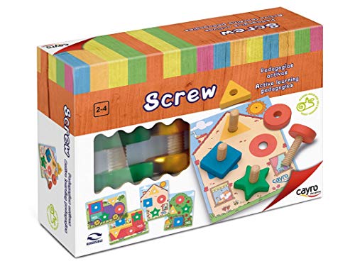 Cayro - Screw - Schrauben- und Mutternspiel für Kinder - Lernspiel aus Holz - Verbessert die motorischen Fähigkeiten - Sie Lernen spielerisch - für Kinder von 2 bis 4 Jahren Cayro - Screw - Schrauben- und Mutternspiel für Kinder - Lernspiel aus Holz - Verbessert die motorischen Fähigkeiten - Sie Lernen spielerisch - für Kinder von 2 bis 4 Jahren von Cayro