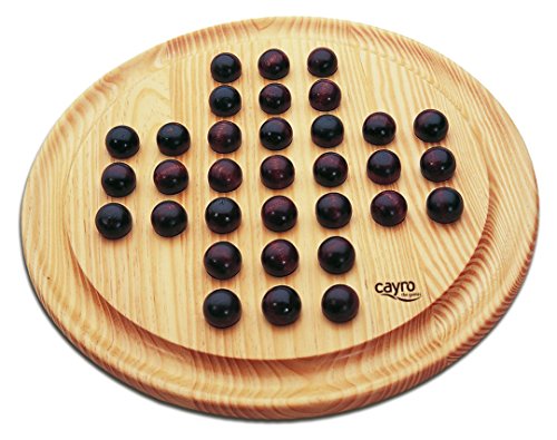 Cayro – Solitaire – ab 6 Jahren – mit Brett und Holzchips – lustiges Brettspiel – ideal für Kinder und Erwachsene – Logik und Strategie – 1 Spieler von Cayro