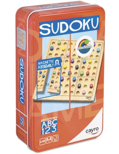 Cayro - Sudoku Metal Box - Logic Game - schafft es, das 9 x 9 -Gitter mit Einer Anzahl von 1-9 - für 1 Spieler zu vervollständigen von Cayro