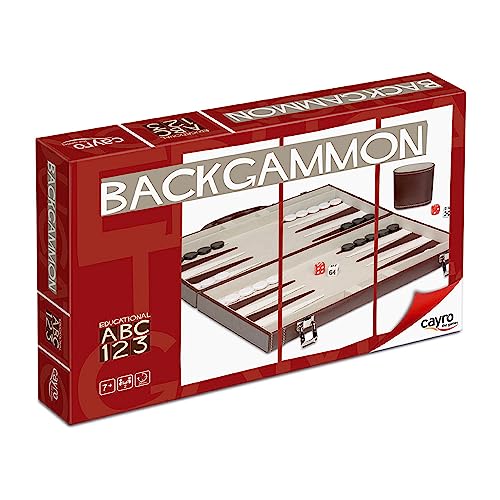Cayro – mehrfarbiges Kunstleder-Backgammon – klassisches Brettspiel – Elegantes Design – hochwertige Materialien 709 von Cayro