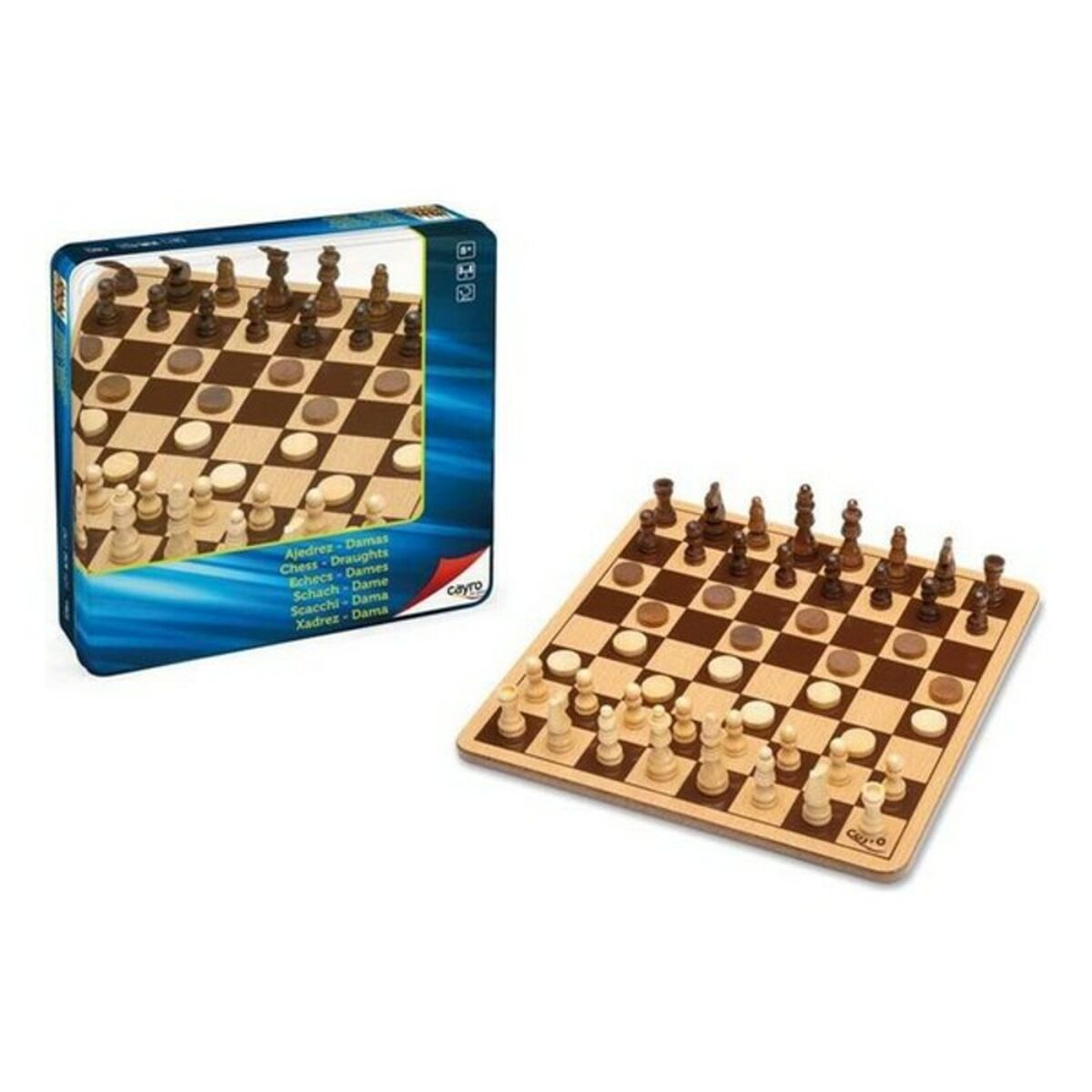Schach- und Dame-Brett Cayro 751 Holz Schach- und Dame-Brett Cayro 751 Holz von Cayro