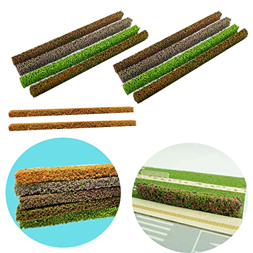 Cayway 10 Stück Static Grass Streifen 20cm Tuft Statische Grass Statisches Grasbüschel, für Miniatur Tabletop Spiele Modelleisenbahn Geländebau (Dunkle Farbe) von Cayway