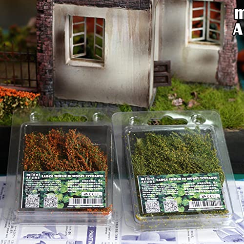 Cayway 2 Packung DIY Miniatur Static Grass Tuft Miniatursträucher Büsche Modell Bäume Bush für Miniatur Tabletop Spiele Modelleisenbahn Geländebau von Cayway