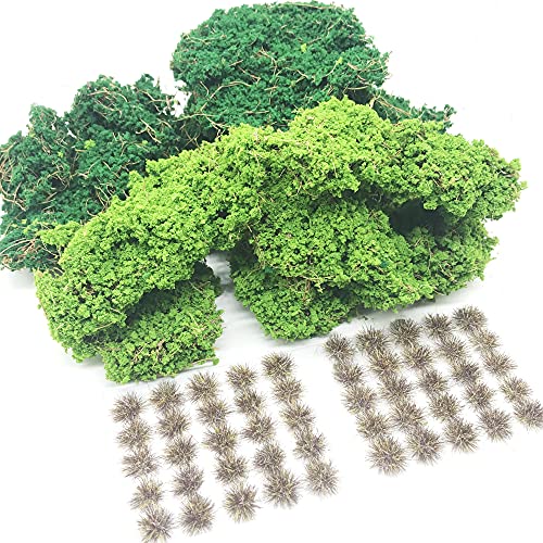 Cayway 3 Stück Static Grass Tuft Selbstklebende Statische Grass Statisches Grasbüschel Miniatursträucher Büsche für Miniatur Tabletop Spiele Modelleisenbahn Geländebau von Cayway