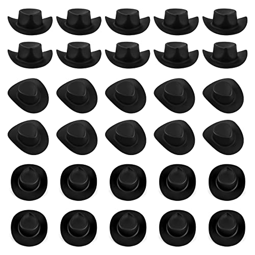Cayway 30 Stück Mini Handwerk Hüte Miniatur Puppe Hüte Hut Klein Top Hüte Puppe Miniatur Hüte für Doll Dress Up Party Zubehör, Puppenhaus, Schwarz Cayway 30 Stück Mini Handwerk Hüte Miniatur Puppe Hüte Hut Klein Top Hüte Puppe Miniatur Hüte für Doll Dress Up Party Zubehör, Puppenhaus, Schwarz von Cayway