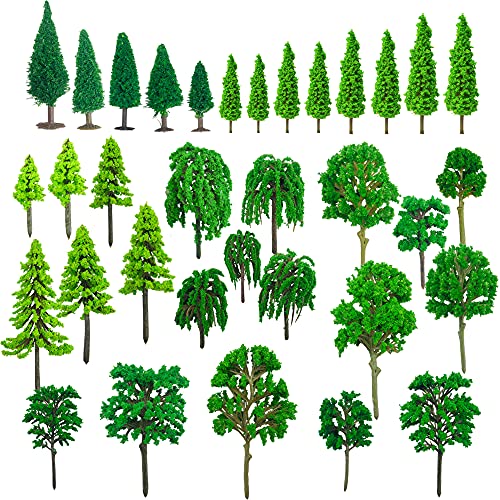 Cayway 34 Stück Modellbau Bäume Mixed Bäume Modellbau, 3~15.5CM Mixed Grün Modell Baum Zug Bäume Kunststoff Modell Bäume für DIY Landschaft Gartendeko, Modelllandschaft Cayway 34 Stück Modellbau Bäume Mixed Bäume Modellbau, 3~15.5CM Mixed Grün Modell Baum Zug Bäume Kunststoff Modell Bäume für DIY Landschaft Gartendeko, Modelllandschaft von Cayway