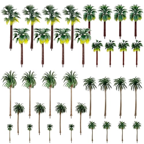 Cayway 36 Stück Modellbau Bäume Miniatur Palme Kunststoff, Mini Palme Kokosnuss Kunststoff für DIY Landschaft Gartendeko, Modelllandschaft Cayway 36 Stück Modellbau Bäume Miniatur Palme Kunststoff, Mini Palme Kokosnuss Kunststoff für DIY Landschaft Gartendeko, Modelllandschaft von Cayway