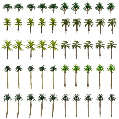 Cayway 50 Stück Modellbau Bäume Miniatur Palme Kunststoff, Mini Palme Kokosnuss Kunststoff für DIY Landschaft Gartendeko, Modelllandschaft Cayway 50 Stück Modellbau Bäume Miniatur Palme Kunststoff, Mini Palme Kokosnuss Kunststoff für DIY Landschaft Gartendeko, Modelllandschaft von Cayway