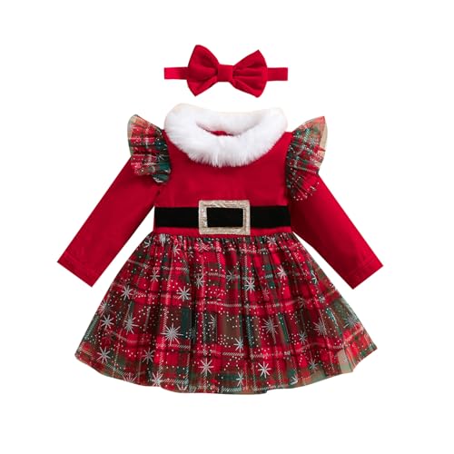 Caziffer Weihnachts-Set Baby Mädchen Kostüm Weihnachten Kleid Langarm + Hut Weihnachtskostüm aus Plüsch für Baby Mädchen 12 Monate - 5 Jahre, mehrfarbig, 3-6 Monate Caziffer Weihnachts-Set Baby Mädchen Kostüm Weihnachten Kleid Langarm + Hut Weihnachtskostüm aus Plüsch für Baby Mädchen 12 Monate - 5 Jahre, mehrfarbig, 3-6 Monate von Caziffer