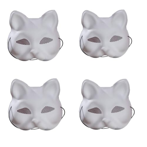 4pcs Cat Masks, Empty Prom Masks, Animal for Cosplay 4pcs Cat Masks, Empty Prom Masks, Animal for Cosplay von Cazqgoy
