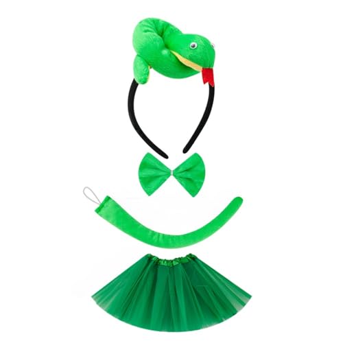 Cazqgoy Accessories for Snake Costume with Snake Tail Band with Butterfly Skirt Snake Role Play Dress for Birthday or Part von Cazqgoy
