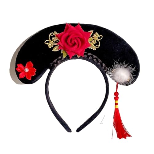 Cazqgoy Chinese Headwear Chinese Qing Headband, traditionelles Stirnband (Rot) von Cazqgoy