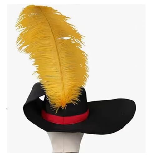 Cazqgoy Fashion Black Christmas Party Hat Soft Adjustable Unisex Festive Clothing Celebration Hat with Yellow Feathers Cazqgoy Fashion Black Christmas Party Hat Soft Adjustable Unisex Festive Clothing Celebration Hat with Yellow Feathers von Cazqgoy