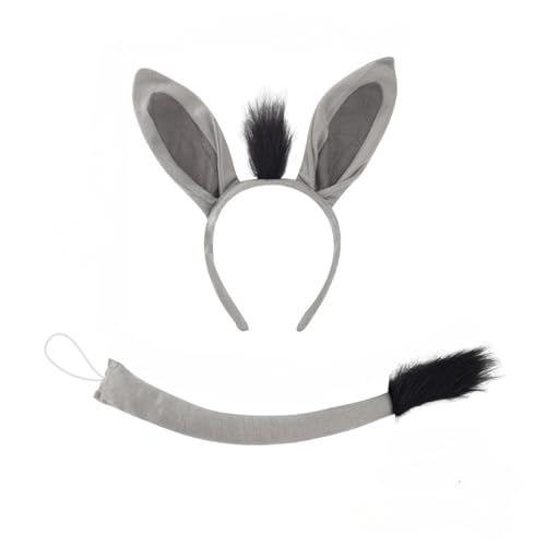 Donkey Costume Set, Animal Costume Set, Animal Costume Headband with Ears Tail, for Cosplay, Halloween, Carnival, Birthday Donkey Costume Set, Animal Costume Set, Animal Costume Headband with Ears Tail, for Cosplay, Halloween, Carnival, Birthday von Cazqgoy