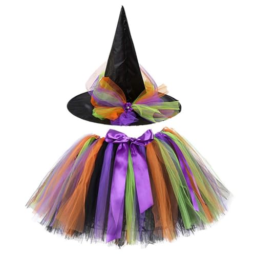 Halloween Kostüm Hexe Set, Zauberer Halloween Kostüme für Mädchen, Cosplay kostüm, Witch Costume Girl für Faschingskostüme Karneval Kostüm (Violett) von Cazqgoy