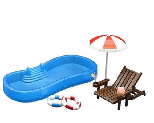 Miniature Decoration Sets Including Beach Chair, Parasol Beach, Miniature Food, Drinking Miniature and Other Miniature Beach Accessories von Cazqgoy