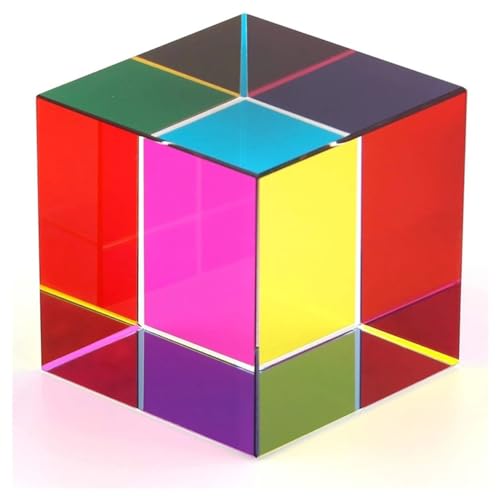 Prismen & Kaleidoskope Farbwürfel Kristall Prisma Würfel for Home Decor Lernen Wissenschaft Klassenzimmer Optik Kit (Color : 25mm) von CcacHe