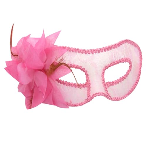 Ccipotatoo Maskerade Maske Vintage Halloween Kostüm Blumenmaske Venezianische Masken Vintage Antike Masken Auge Retro Colombina Ball Damen und Herren (Rosa) von Ccipotatoo