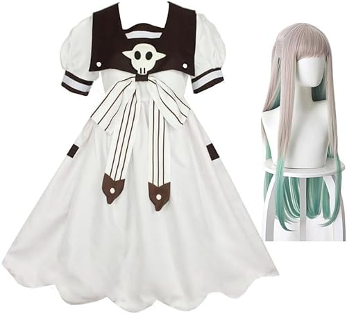 Ccipotatoo Toilet-Bound Hanako-kun Yashiro Nene Cosplay-Kostüm, Kleid, Schuluniform, komplettes Set, Halloween-Party-Outfit für Damen, Weiß, Größe M Ccipotatoo Toilet-Bound Hanako-kun Yashiro Nene Cosplay-Kostüm, Kleid, Schuluniform, komplettes Set, Halloween-Party-Outfit für Damen, Weiß, Größe M von Ccipotatoo