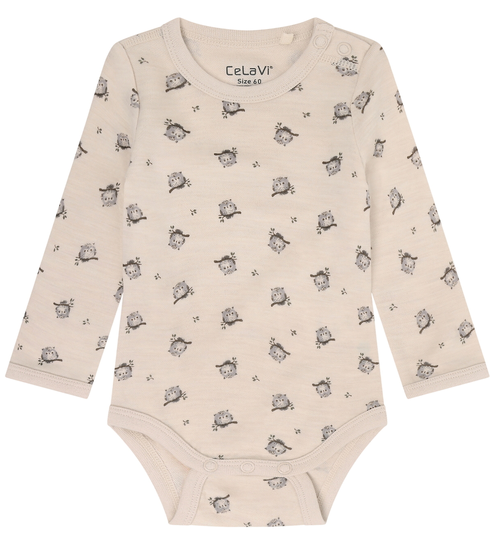 CeLaVi Body l/ä - Wolle/Viskose - AOP - Mocha Baiser - CeLaVi - 80 - Body L/Ä CeLaVi Body l/ä - Wolle/Viskose - AOP - Mocha Baiser - CeLaVi - 80 - Body L/Ä von CeLaVi